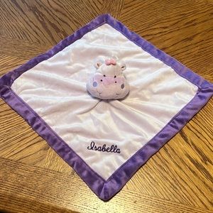 Tiddliwinks Purple cow Nursery Bedding  blanket stuff animal. ISABELLA name